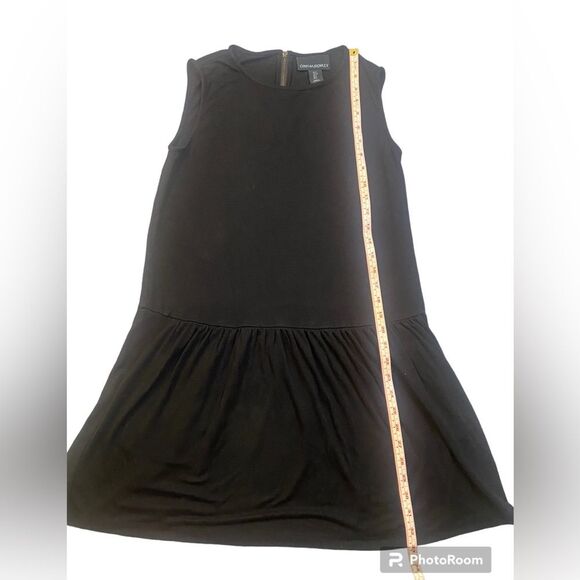 Cynthia Rowley Black Drop Waist Mini Dress with Pockets - Picture 3 of 6